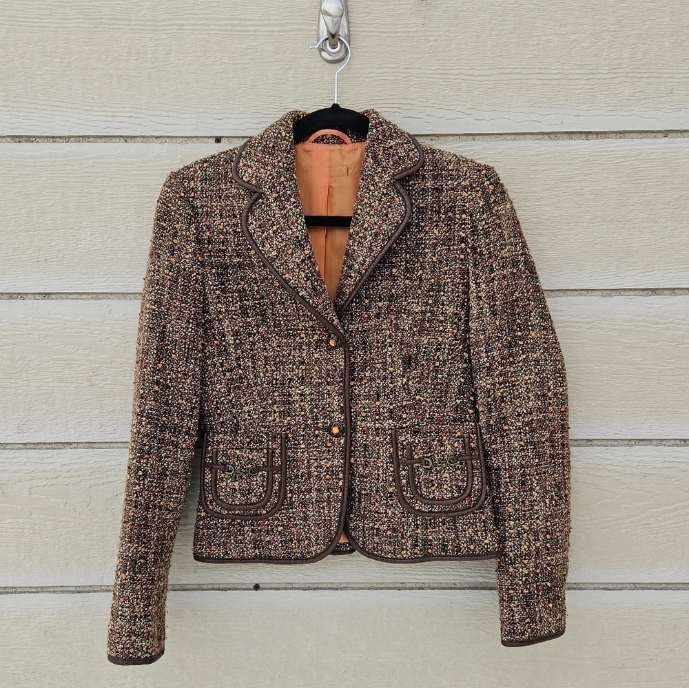 Escada brown tweed blazer SEE MEASUREMENTS